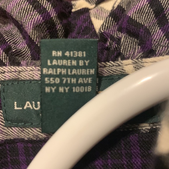 Lauren Ralph Lauren plaid ruffle button down shirt - Picture 7 of 8